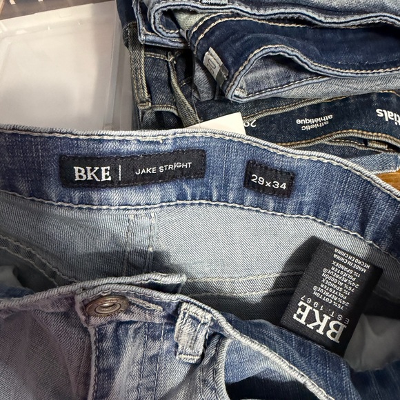 BKE Jake Straight Light Blue Denim Jeans - Picture 4 of 4
